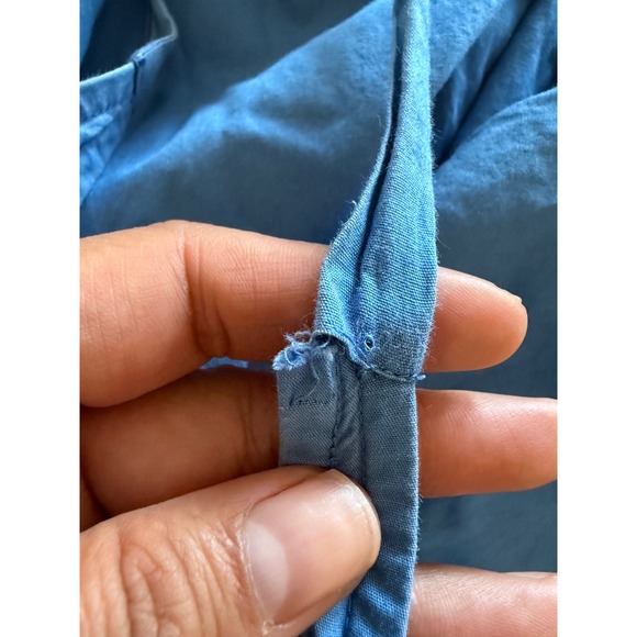 Free People Beachside Tide Blue Cotton Halter Low Back Maxi Dress Size Small - Picture 5 of 10